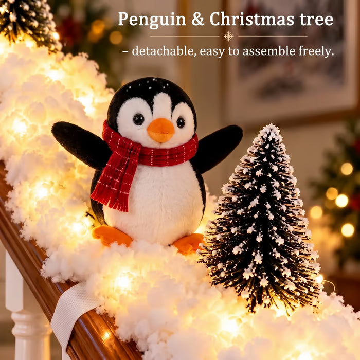 🐧 Light-Up Penguin Christmas Stair Garland – Turn Your Banister Into a Winter Wonderland ✨