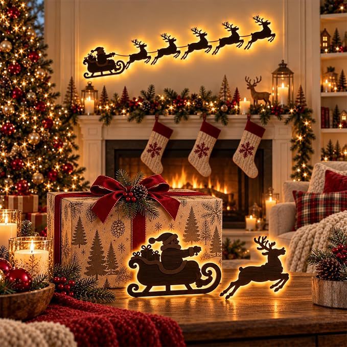 ✨Christmas Early Sales🎅Christmas Glow Wall Silhouette Lights
