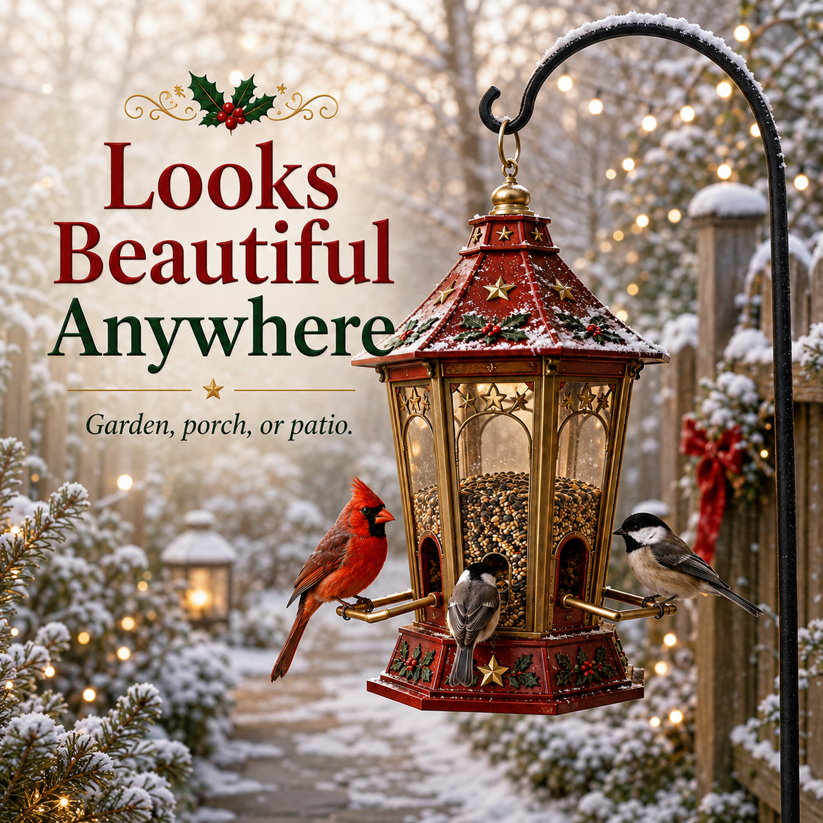 🎄 Christmas Bird Feeder Collection– Festive Hanging Garden Feeders for Wild Birds