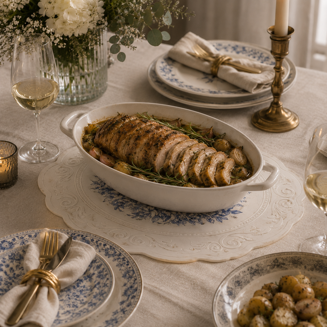 Large-Sized Vintage Embossed Silicone Placemat