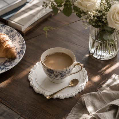 Vintage Embossed Lace Silicone Coaster