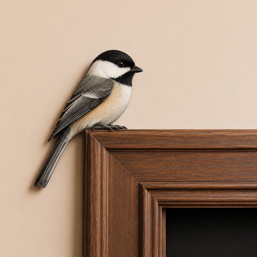 🔥Last Day: 50% OFF – 🐦✨Wooden Chickadee Door Topper