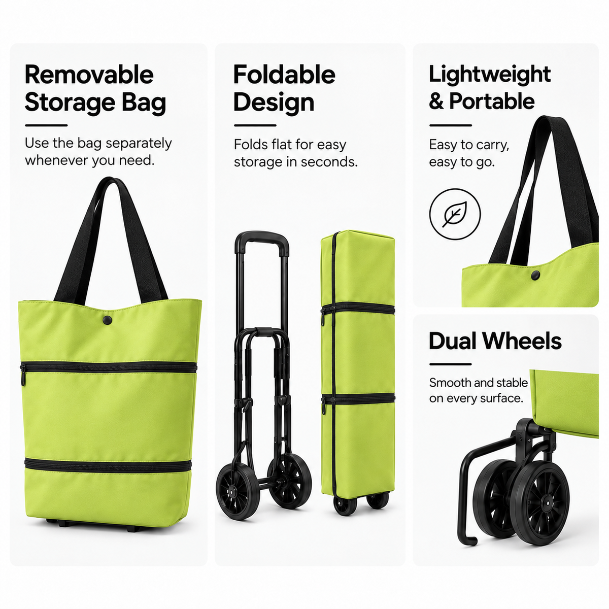 🛒🛍️LIMITED DEAL — Expandable Rolling Grocery Tote