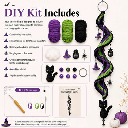 🔥Last Day 50% OFF - 🎃 Enchanted Halloween Crochet Spiral DIY Kit