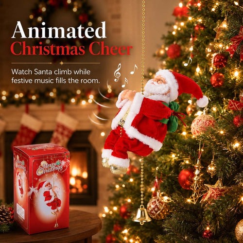 ✨2026 BEST GIFT TO FAMILY Electric Climbing Santa Claus Musical Toys