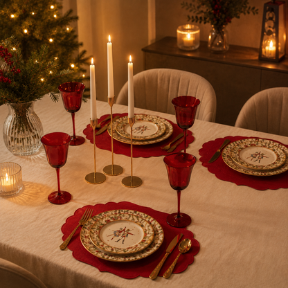 French-Style Textured Linen Placemat