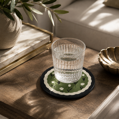 Round Diatom Mud Heat-Insulating Coaster