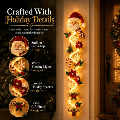 ⏳ Last Day 50% OFF – 🎄MerryCascade Glowing Christmas Door Hanger | 6 Festive Lighted Designs with Warm Glow, Dimensional Details & Space-Saving Vertical Décor ✨