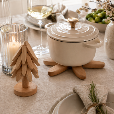 Pine Tree Creative Folding Bamboo Trivet Set&nbsp