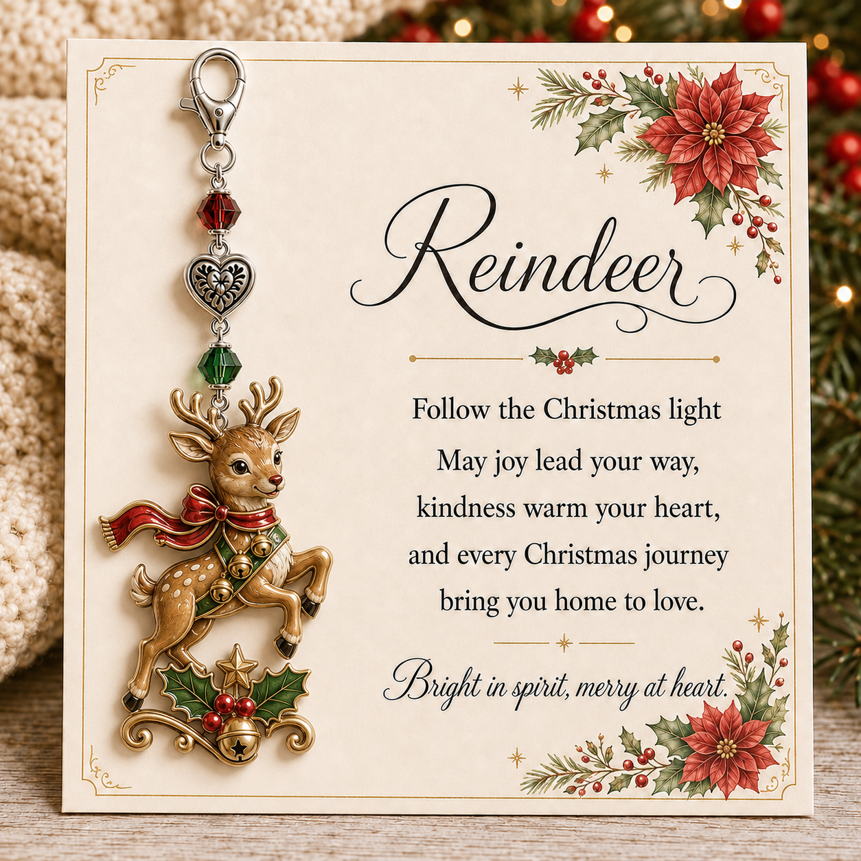 💥Last Day 50% OFF – 🎄Christmas Keepsake Keychain Card&Pocket Hug