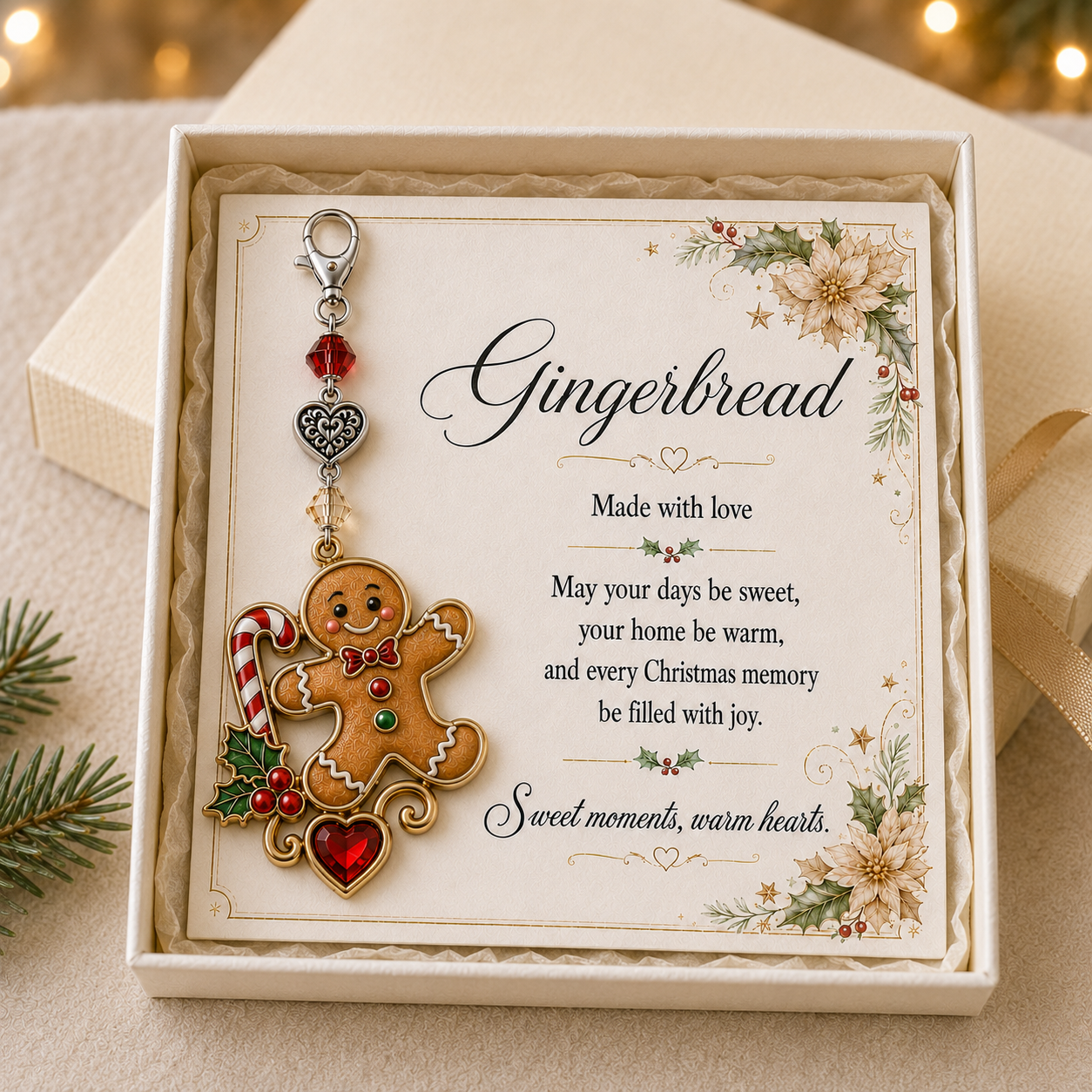 💥Last Day 50% OFF – 🎄Christmas Keepsake Keychain Card&Pocket Hug