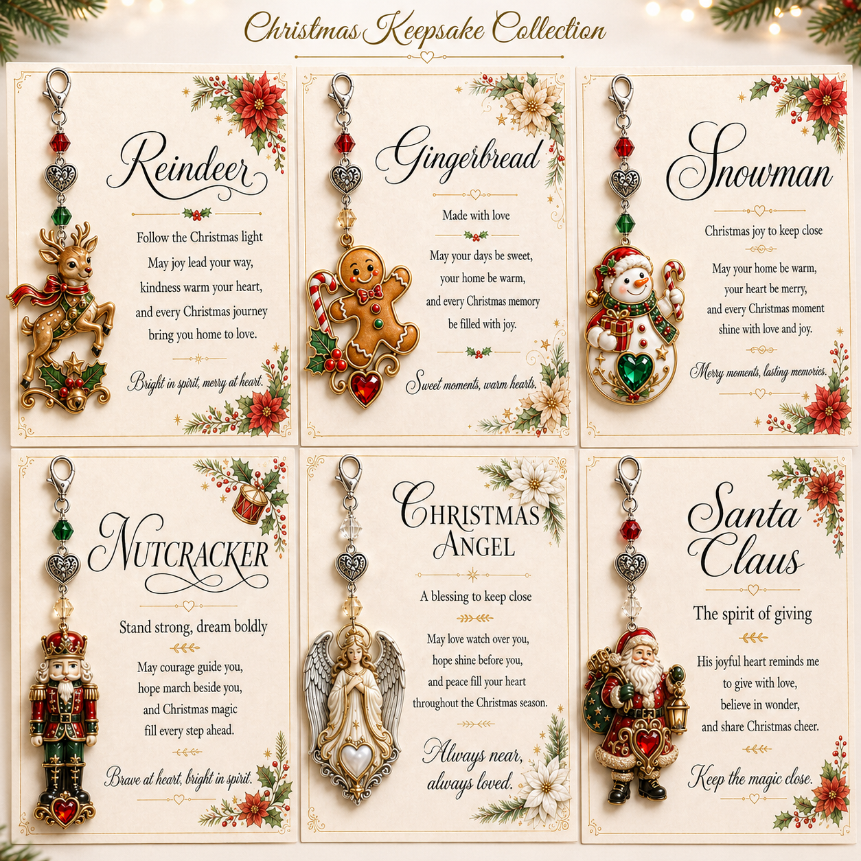 💥Last Day 50% OFF – 🎄Christmas Keepsake Keychain Card&Pocket Hug