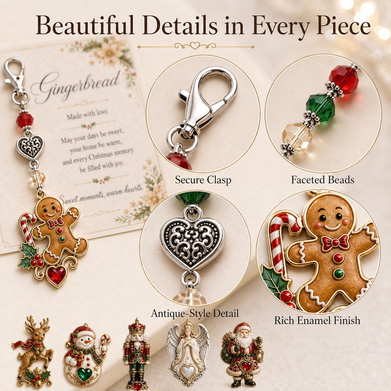 💥Last Day 50% OFF – 🎄Christmas Keepsake Keychain Card&Pocket Hug