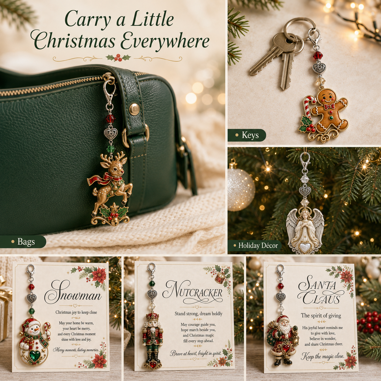 💥Last Day 50% OFF – 🎄Christmas Keepsake Keychain Card&Pocket Hug
