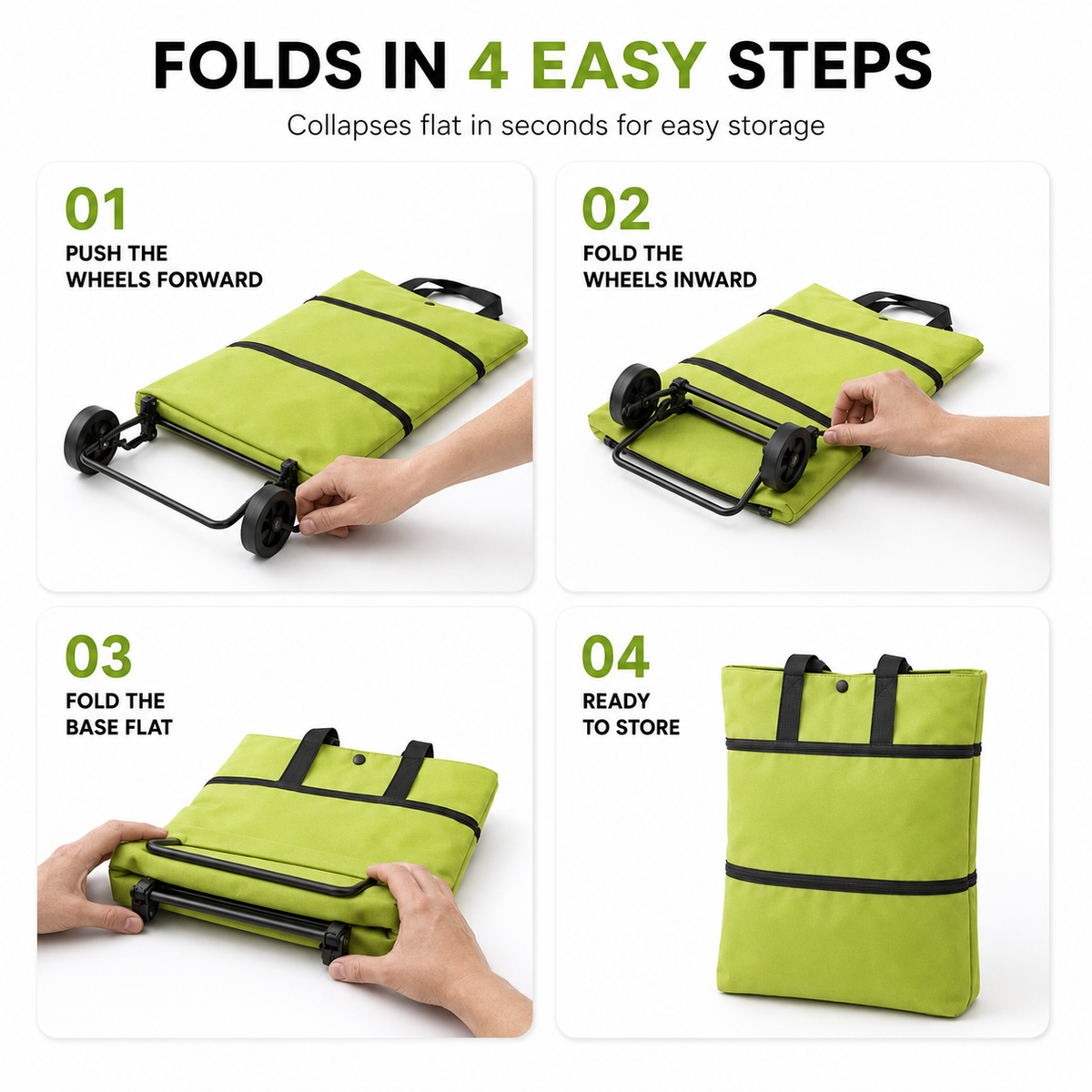 🛒🛍️LIMITED DEAL — Expandable Rolling Grocery Tote