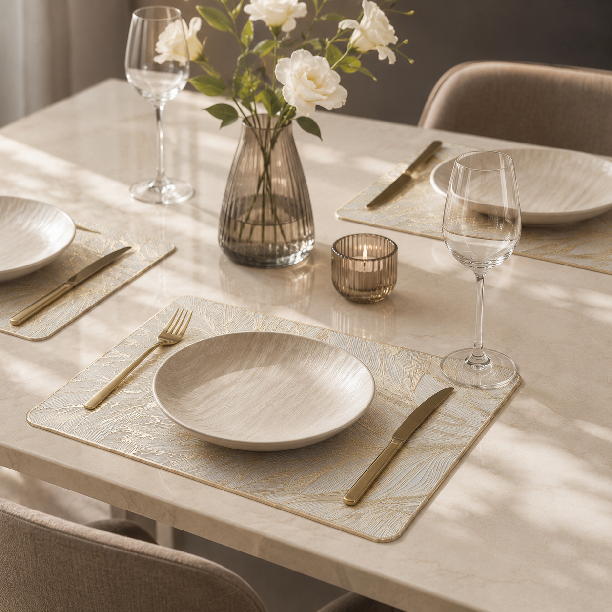 Thickened Metallic Foil Dining Placemat