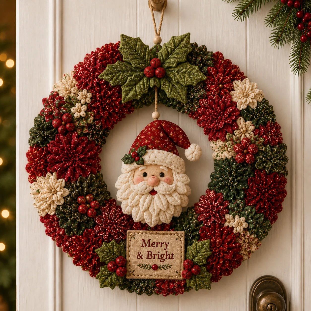 🏆Limited Time Sale 50% OFF🎄Fabric Poke Wreath DIY Kit — Make Your Own Stunning Christmas Wreath