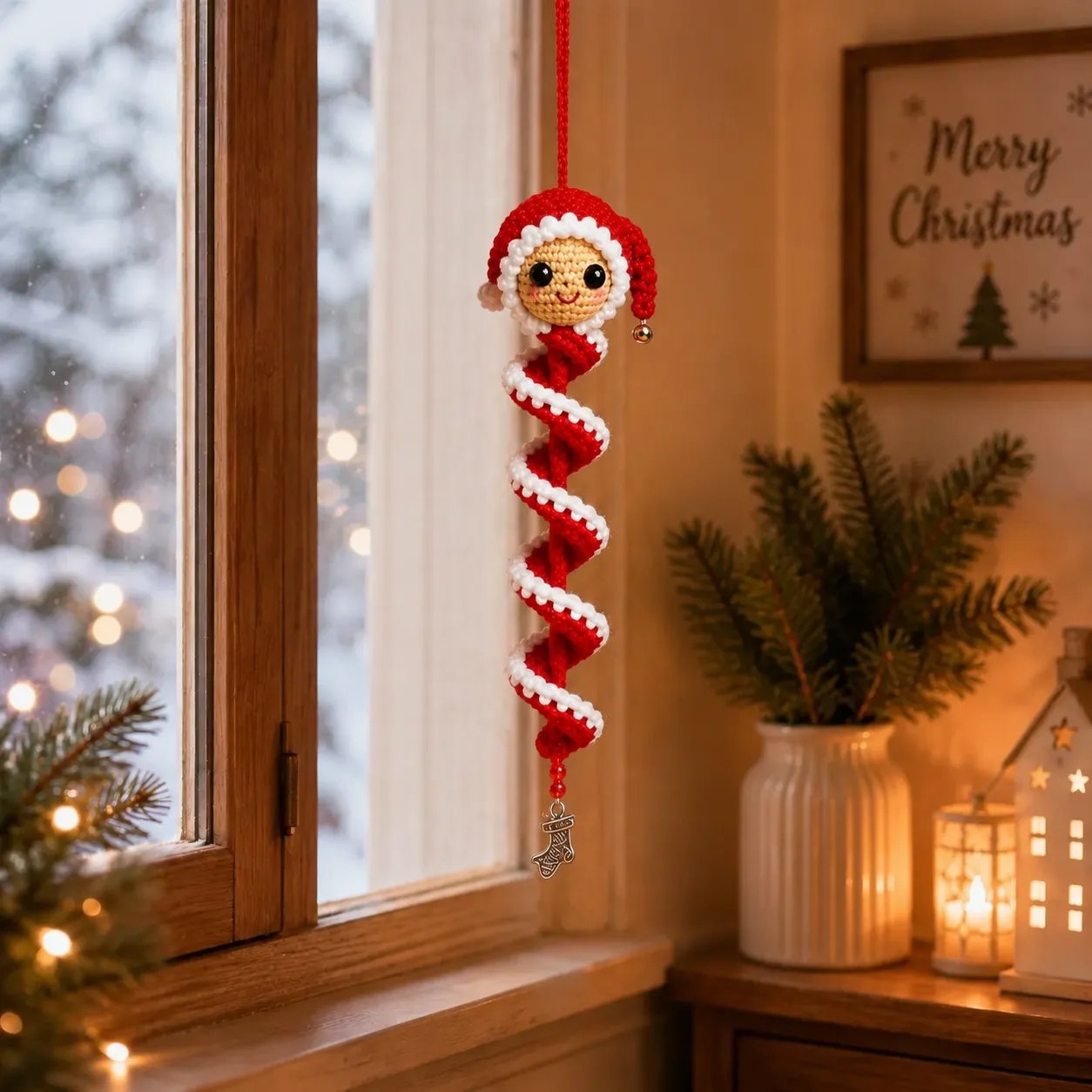 ⏰Last Day 50% OFF - 🎅Crochet Snowman Spiral Oranment DIY Kit