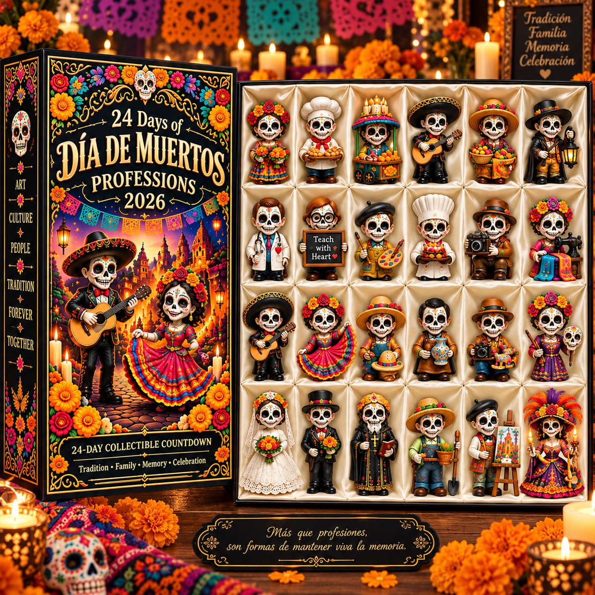 Complete Dia de Muertos professions collectible tray