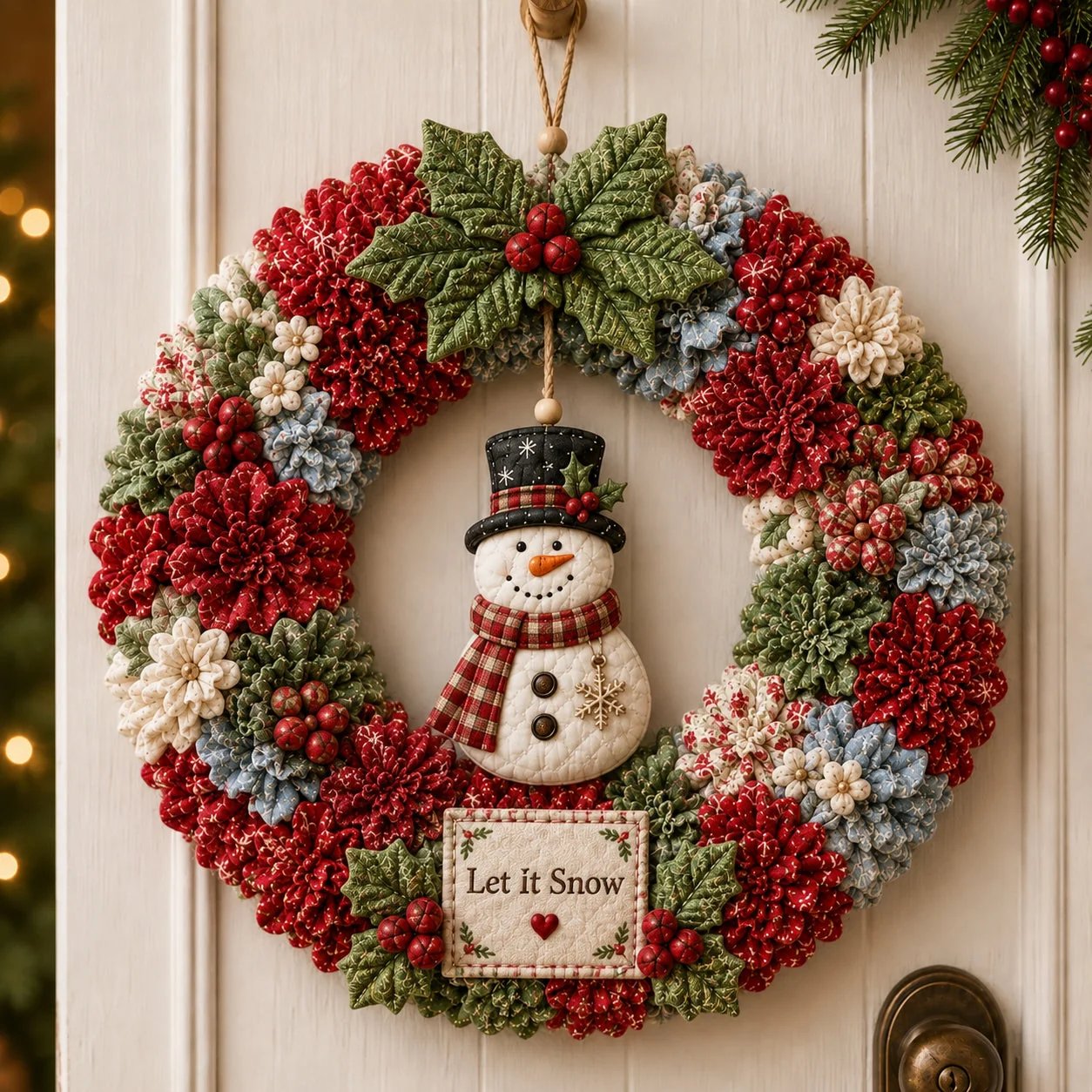 🏆Limited Time Sale 50% OFF🎄Fabric Poke Wreath DIY Kit — Make Your Own Stunning Christmas Wreath