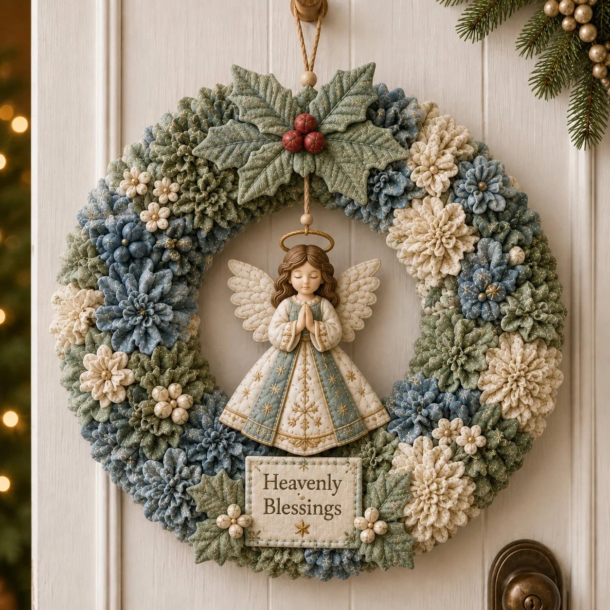 🏆Limited Time Sale 50% OFF🎄Fabric Poke Wreath DIY Kit — Make Your Own Stunning Christmas Wreath