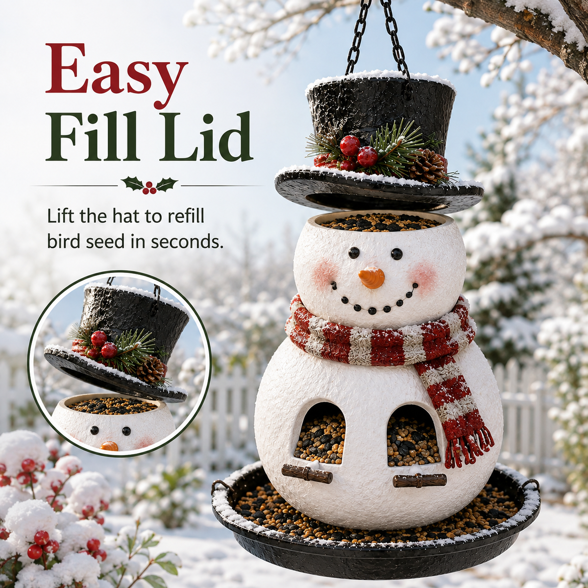 🎄 Christmas Bird Feeder Collection– Festive Hanging Garden Feeders for Wild Birds