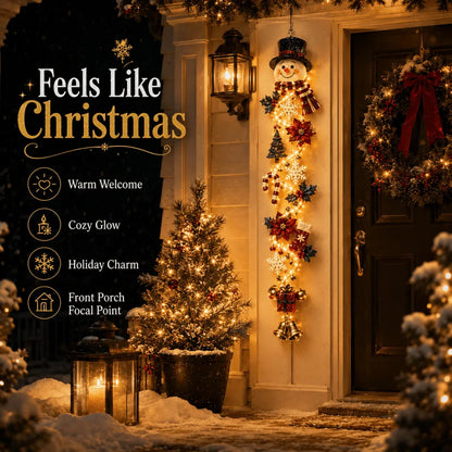 ⏳ Last Day 50% OFF – 🎄MerryCascade Glowing Christmas Door Hanger | 6 Festive Lighted Designs with Warm Glow, Dimensional Details & Space-Saving Vertical Décor ✨