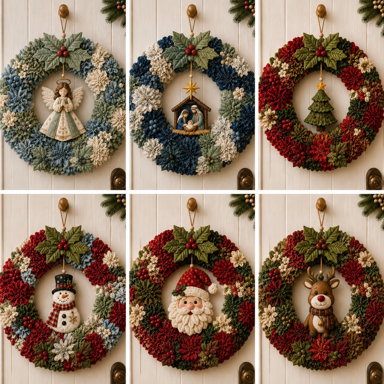 🏆Limited Time Sale 50% OFF🎄Fabric Poke Wreath DIY Kit — Make Your Own Stunning Christmas Wreath