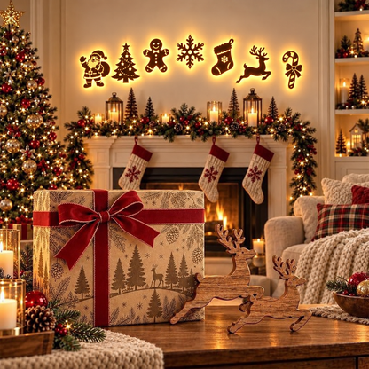 ✨Christmas Early Sales🎅Christmas Glow Wall Silhouette Lights