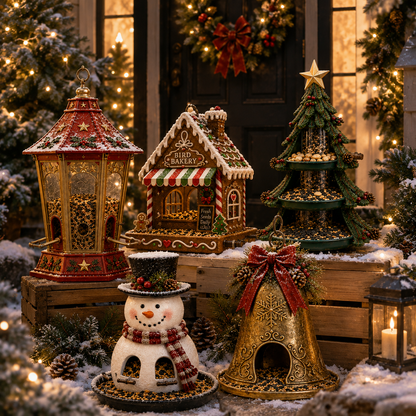 🎄 Christmas Bird Feeder Collection– Festive Hanging Garden Feeders for Wild Birds