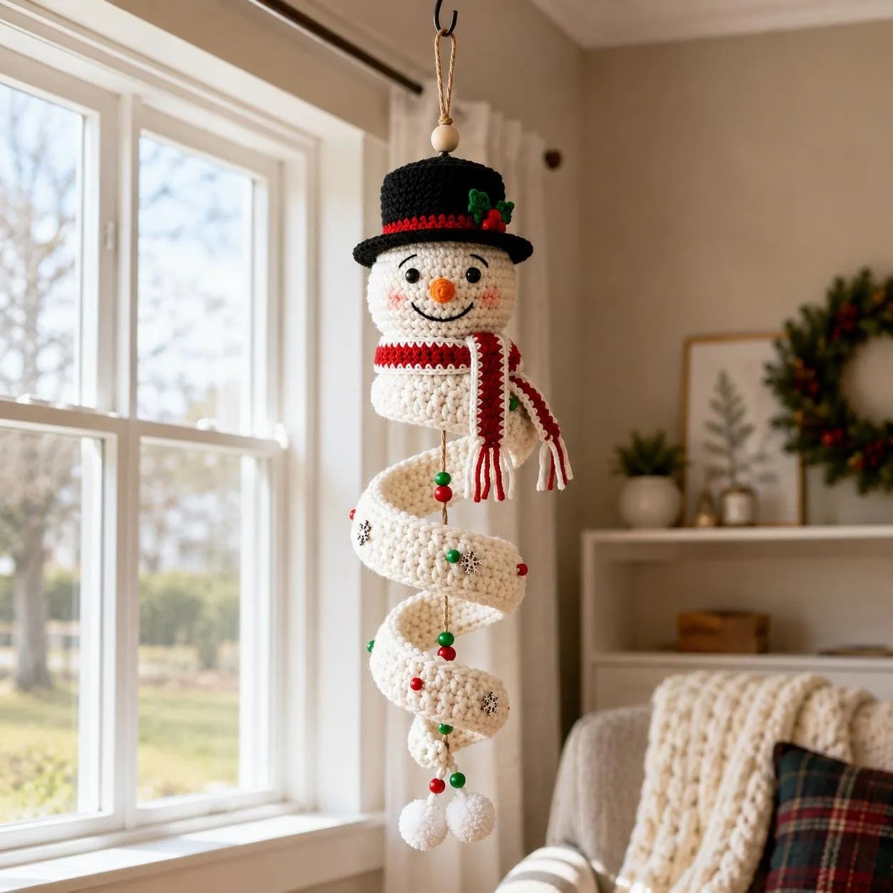 ⏰Last Day 50% OFF - 🎅Crochet Snowman Spiral Oranment DIY Kit