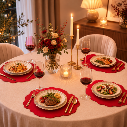 French-Style Textured Linen Placemat