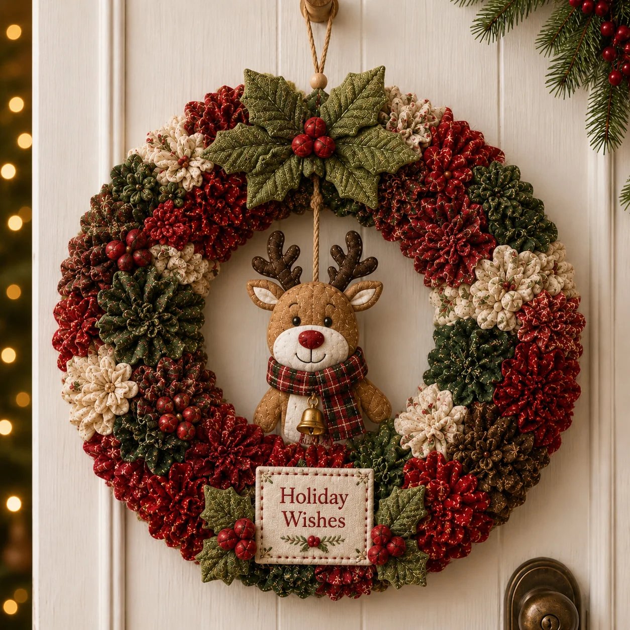 🏆Limited Time Sale 50% OFF🎄Fabric Poke Wreath DIY Kit — Make Your Own Stunning Christmas Wreath
