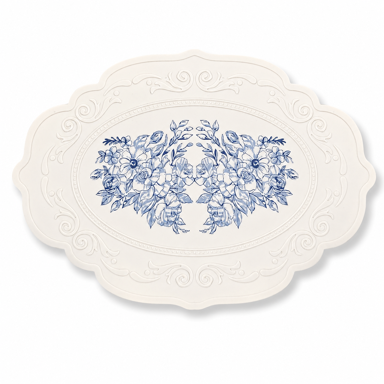 Large-Sized Vintage Embossed Silicone Placemat