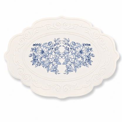 Large-Sized Vintage Embossed Silicone Placemat