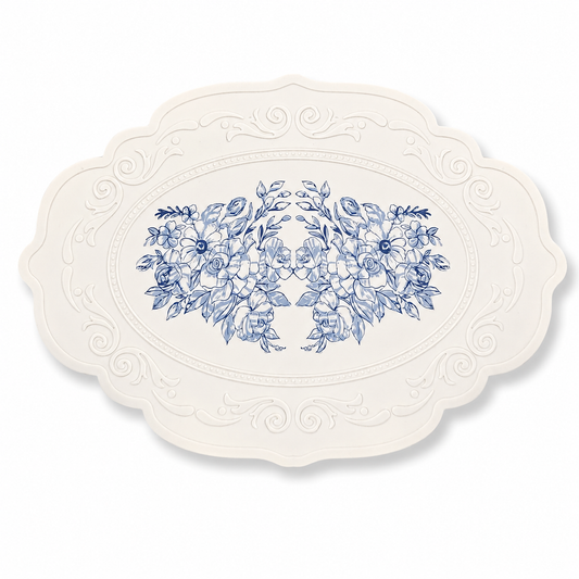 Large-Sized Vintage Embossed Silicone Placemat